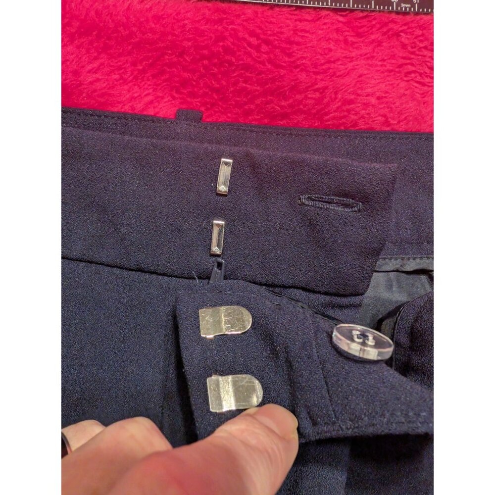 Ava & Viv Women's Plus 16W Navy Blue Cropped Dress Pants Stretch Career - Picture 4 of 5
